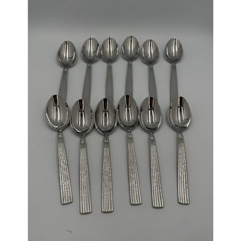 Reed & Barton Tablespoons Set of 12 Stainless 18/10 Fluted Ribbed